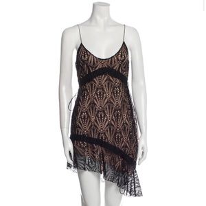 For Love & Lemons Lace Pattern Mini Dress